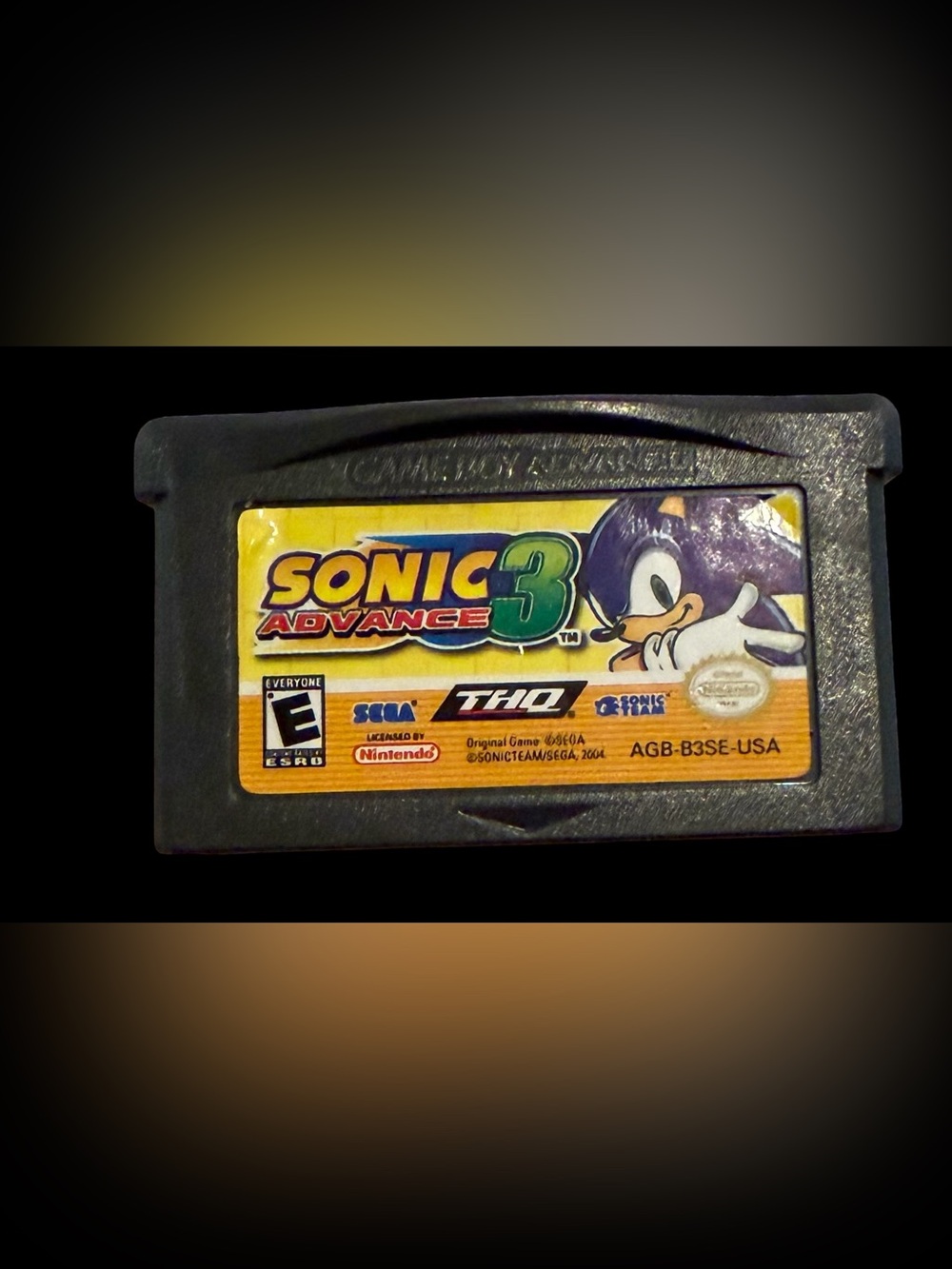 Nintendo Sonic Advance 3 Cartridge – Yellow, Green, Black